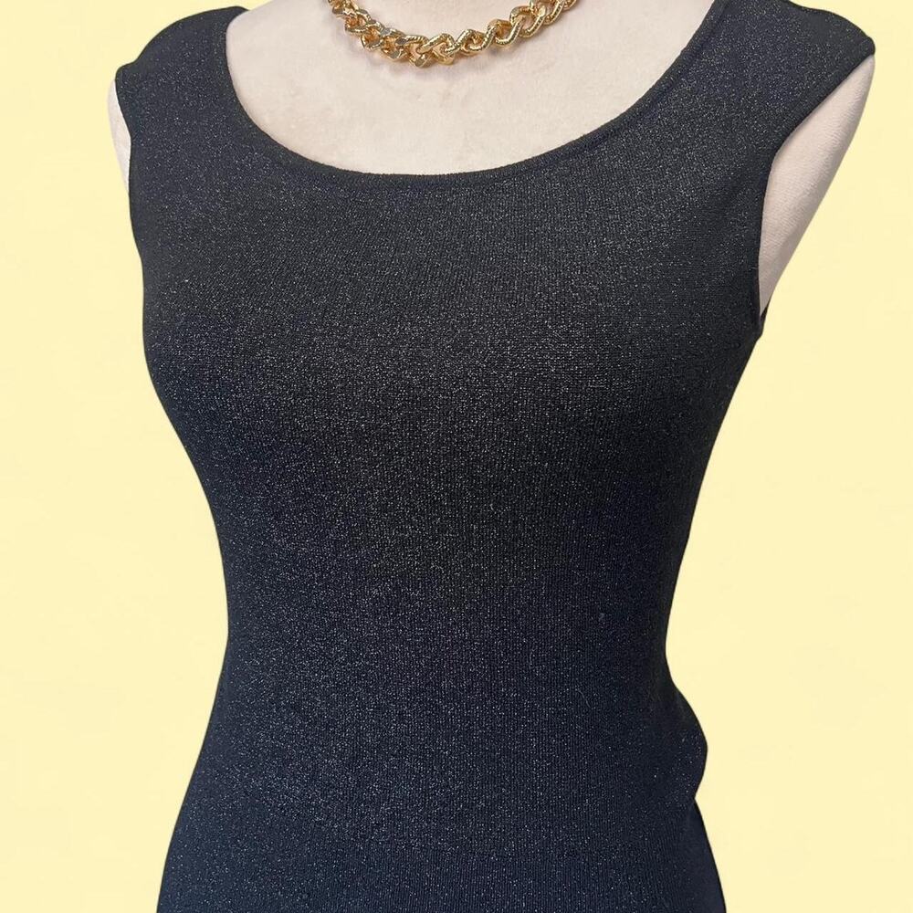 Betsey Johnson New York Vintage Black Sparkle Top